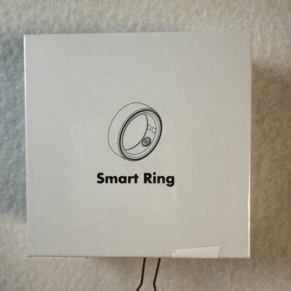 Smart Ring Health Tracker, IP68 Waterproof Heart Rate & Fitness Silver Size 7 - Picture 1 of 3